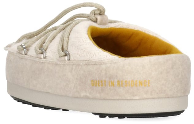 Moon Boot Flat Shoes Ivory Wit