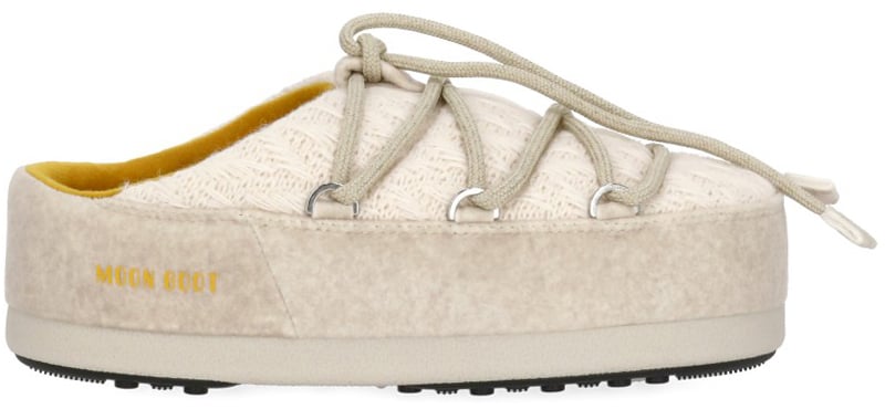 Moon Boot Flat Shoes Ivory Wit