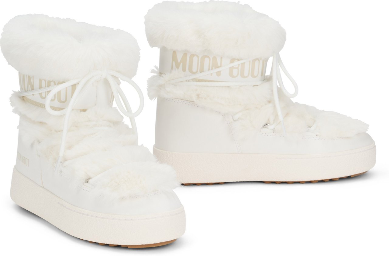 Moon Boot Icon Low Boot in eco-fur Wit