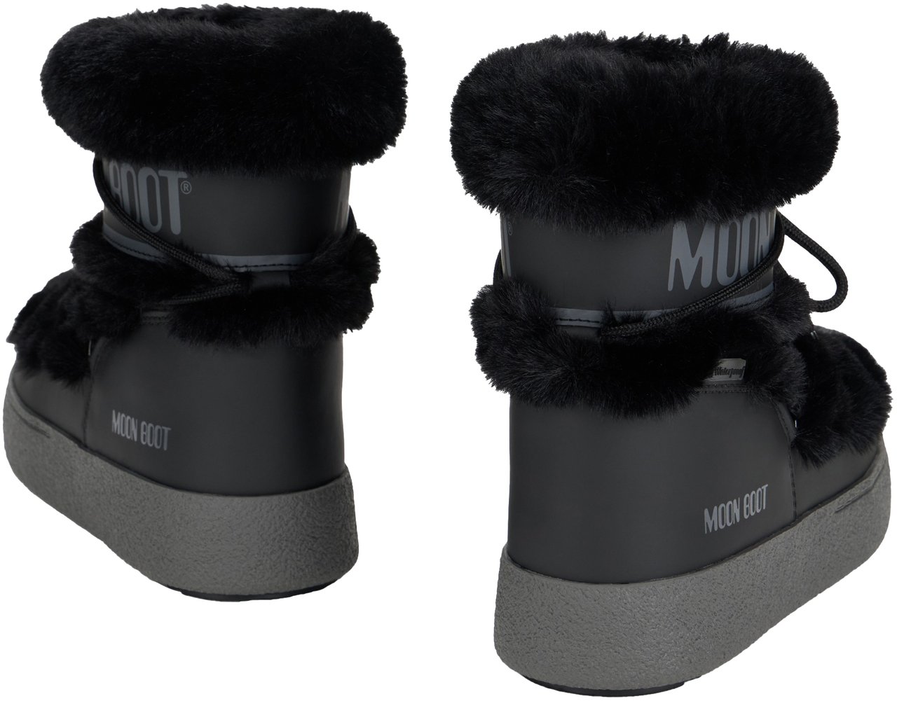 Moon Boot LTrack boot in eco-fur Zwart