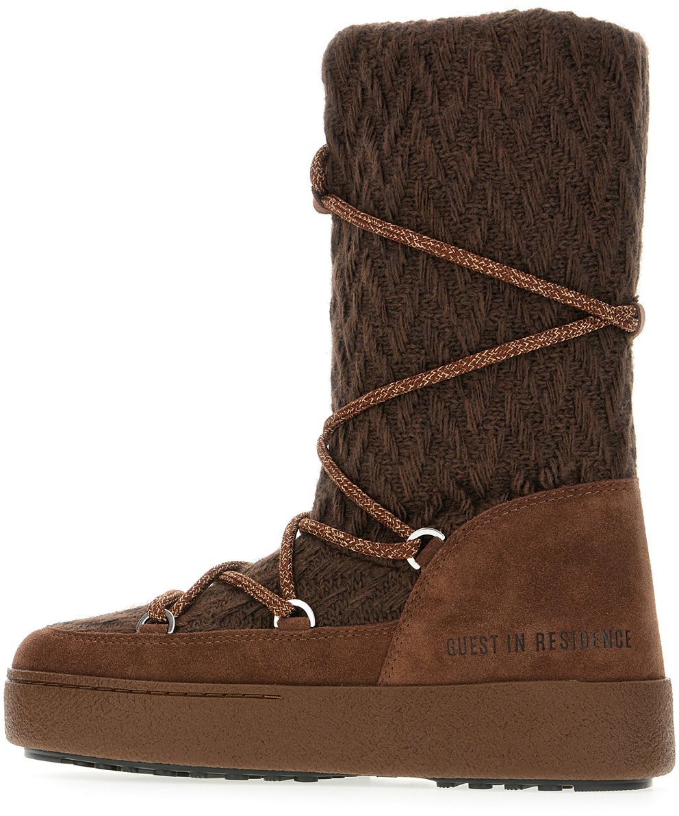 Moon Boot Moon Boot X Guest In Residence Chocolate wool blend Ltrack boots Bruin