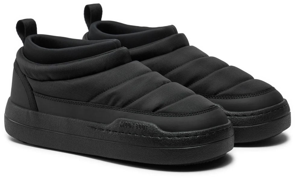 Moon Boot Park Soft Nylon Slip-on Sneakers Zwart