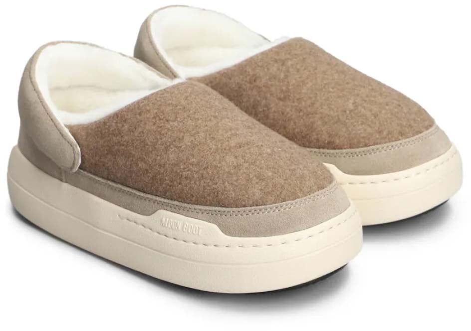 Moon Boot Mb Park Felt Clogs Beige
