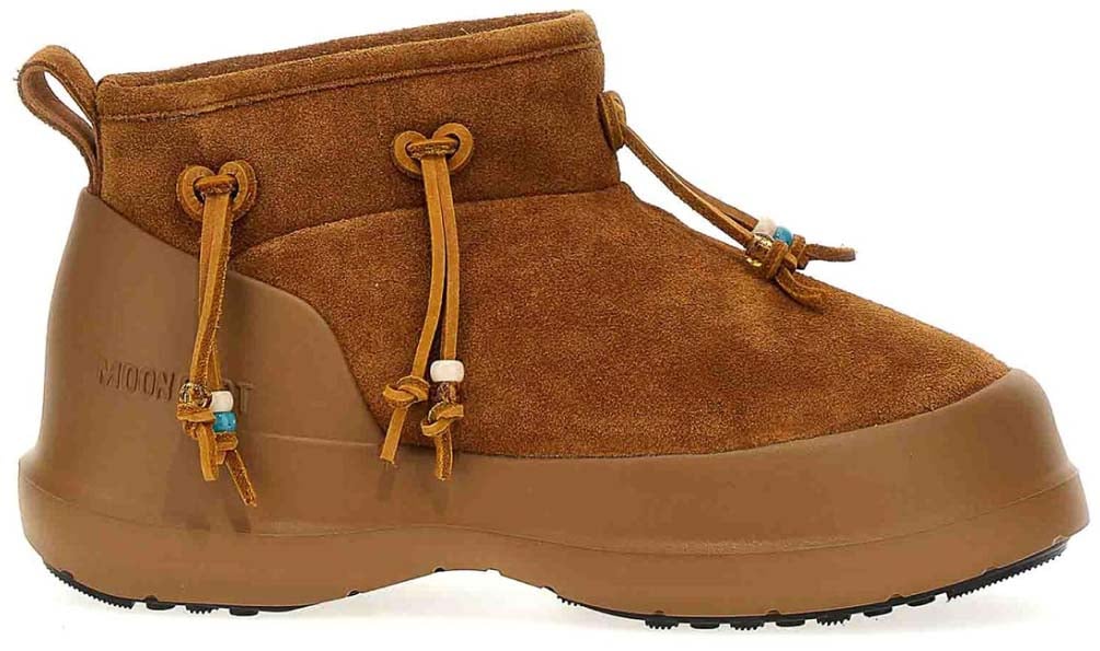 Moon Boot Luna Beads Suede Low Boots Bruin