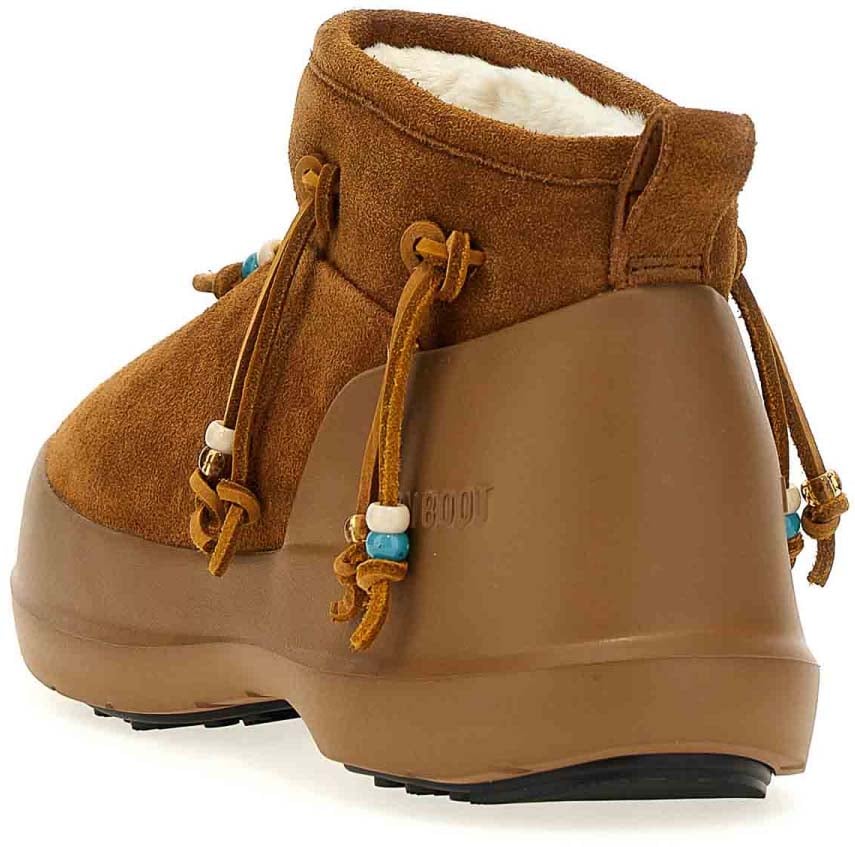 Moon Boot Luna Beads Suede Low Boots Bruin