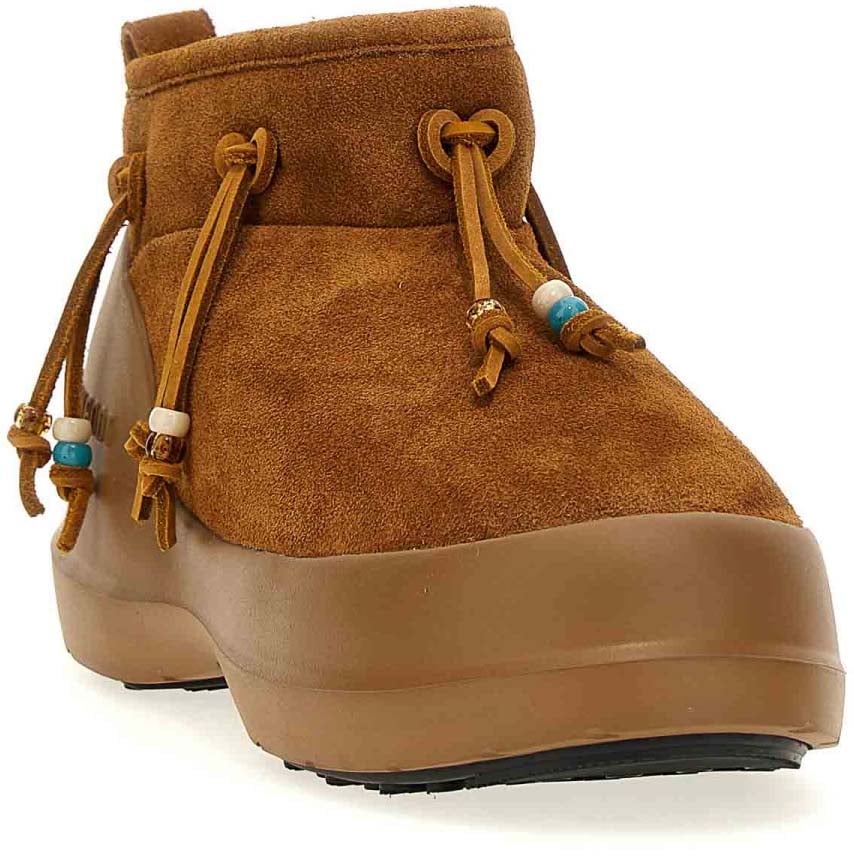 Moon Boot Luna Beads Suede Low Boots Bruin
