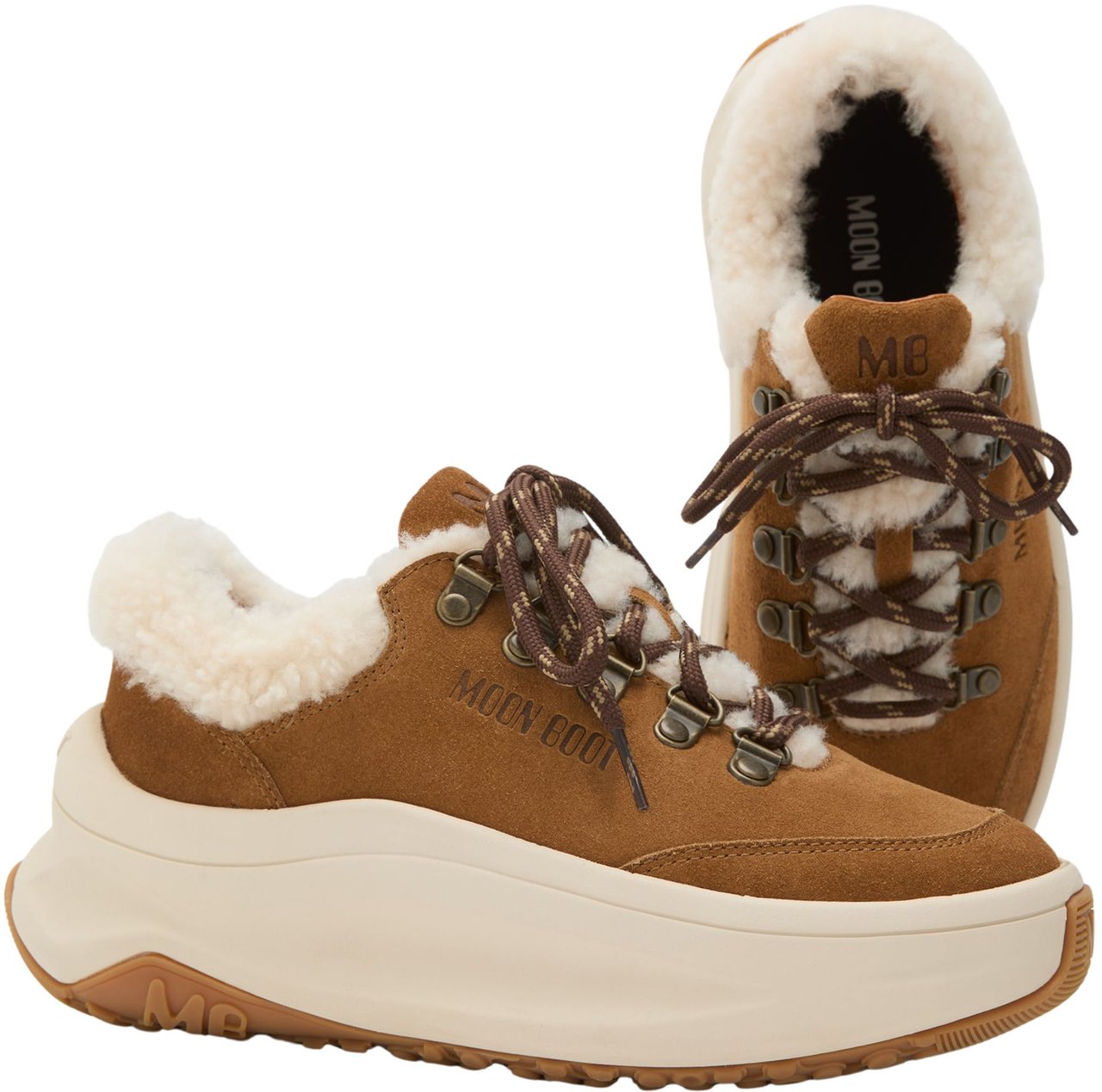 Moon Boot Moon Boot Mb Moon247 City Shearling Sneakers Cognac 80d2490040 Bruin