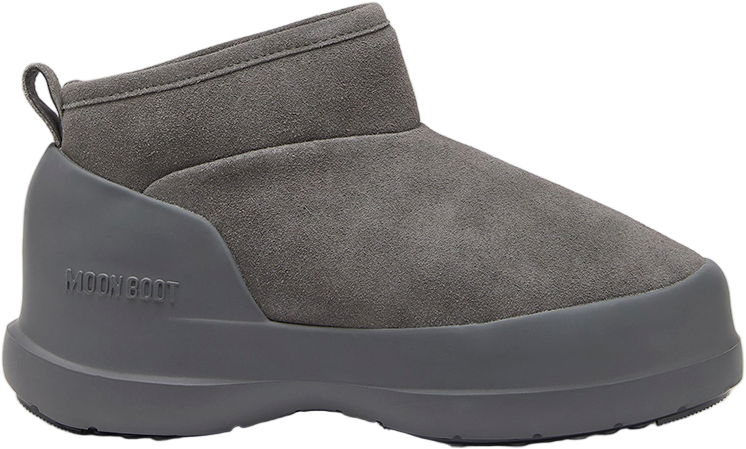 Moon Boot MB MEZZALUNA LOW BOOT SUEDE ANTHRACITE Grijs