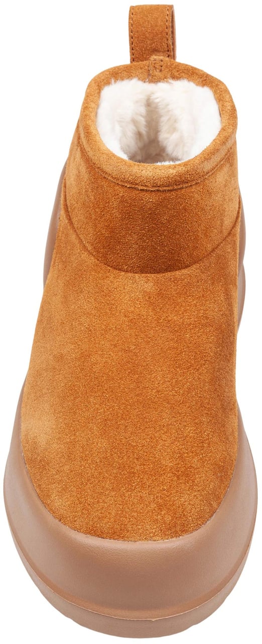 Moon Boot Low-top suede half-moon boot, cognac Bruin