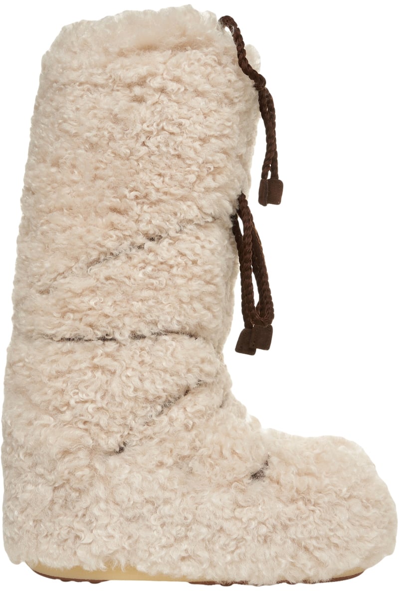 Moon Boot Stivali in montone 'ICON CURLY EXTRA' Beige