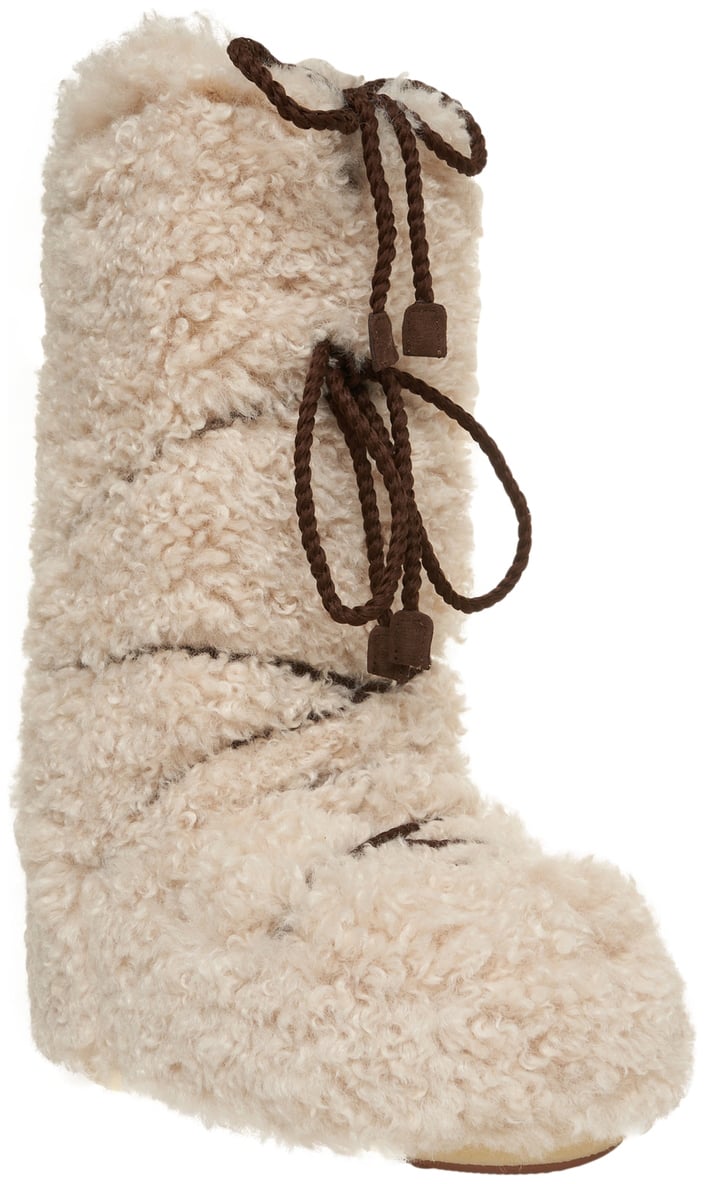 Moon Boot Stivali in montone 'ICON CURLY EXTRA' Beige