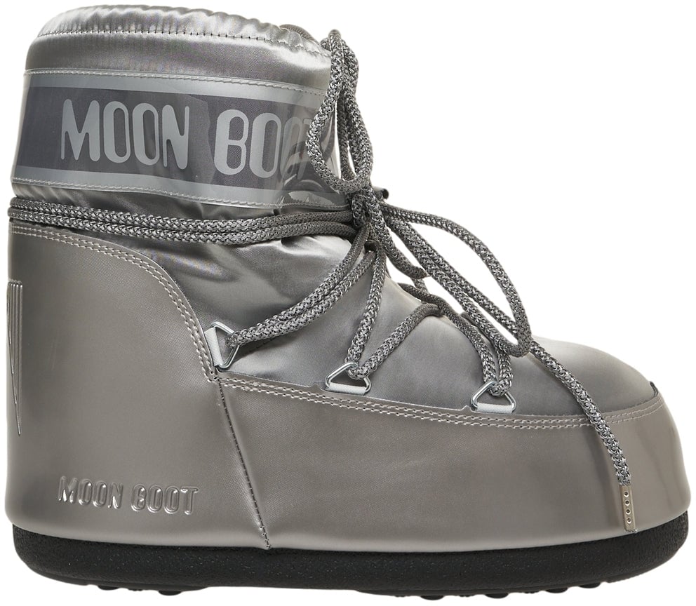 Moon Boot Boots in metallic look 'ICON LOW GLANCE' Grijs