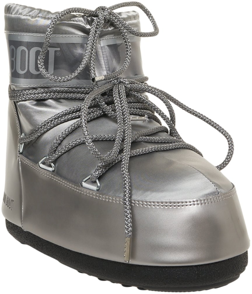 Moon Boot Boots in metallic look 'ICON LOW GLANCE' Grijs