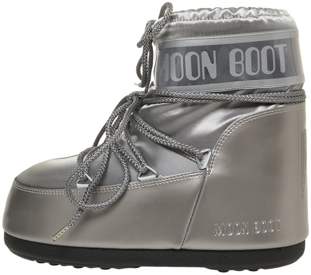 Moon Boot Boots in metallic look 'ICON LOW GLANCE' Grijs