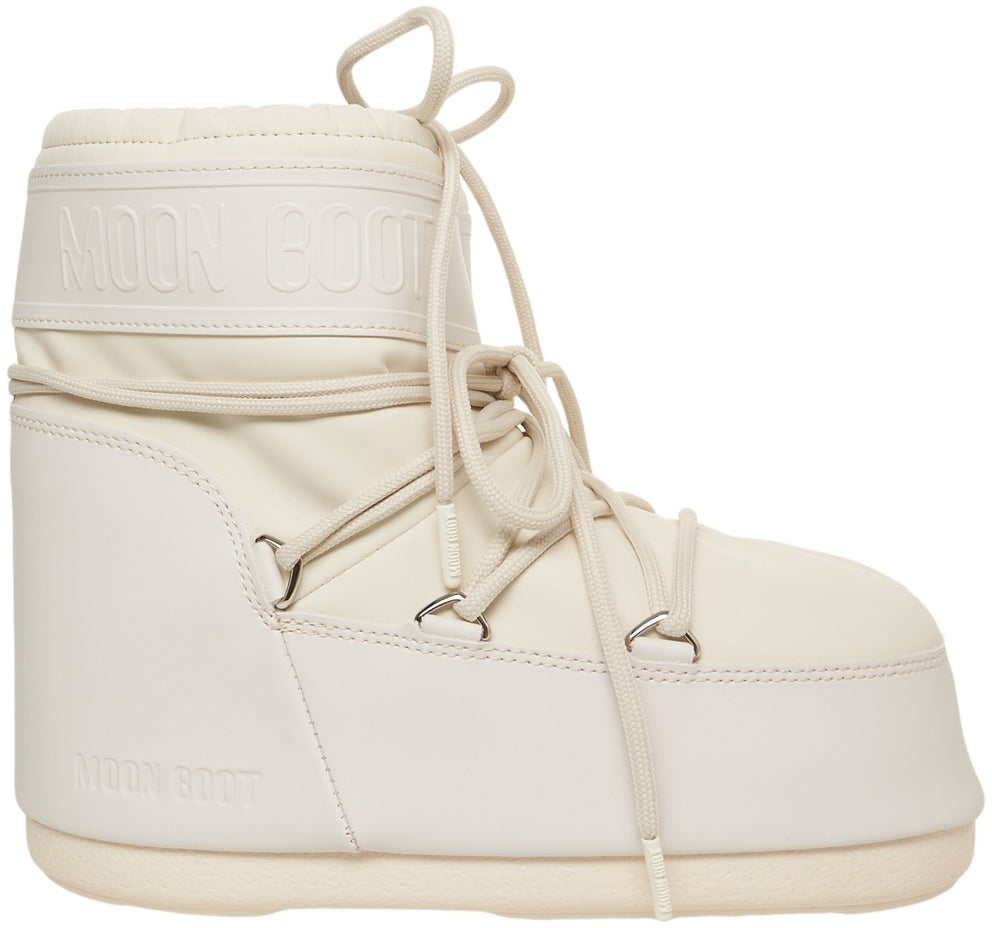 Moon Boot Boots 'Icon Low Rubber' Wit