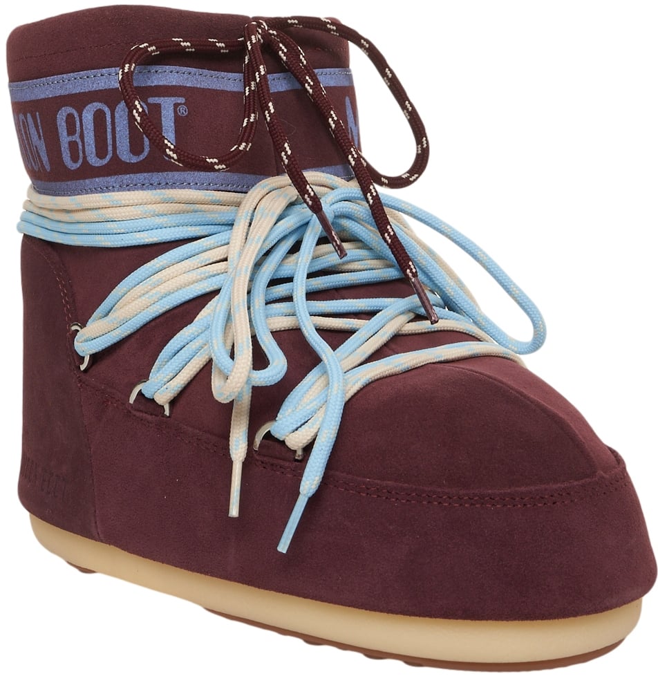 Moon Boot Stivali 'Icon Low Suede' Rood