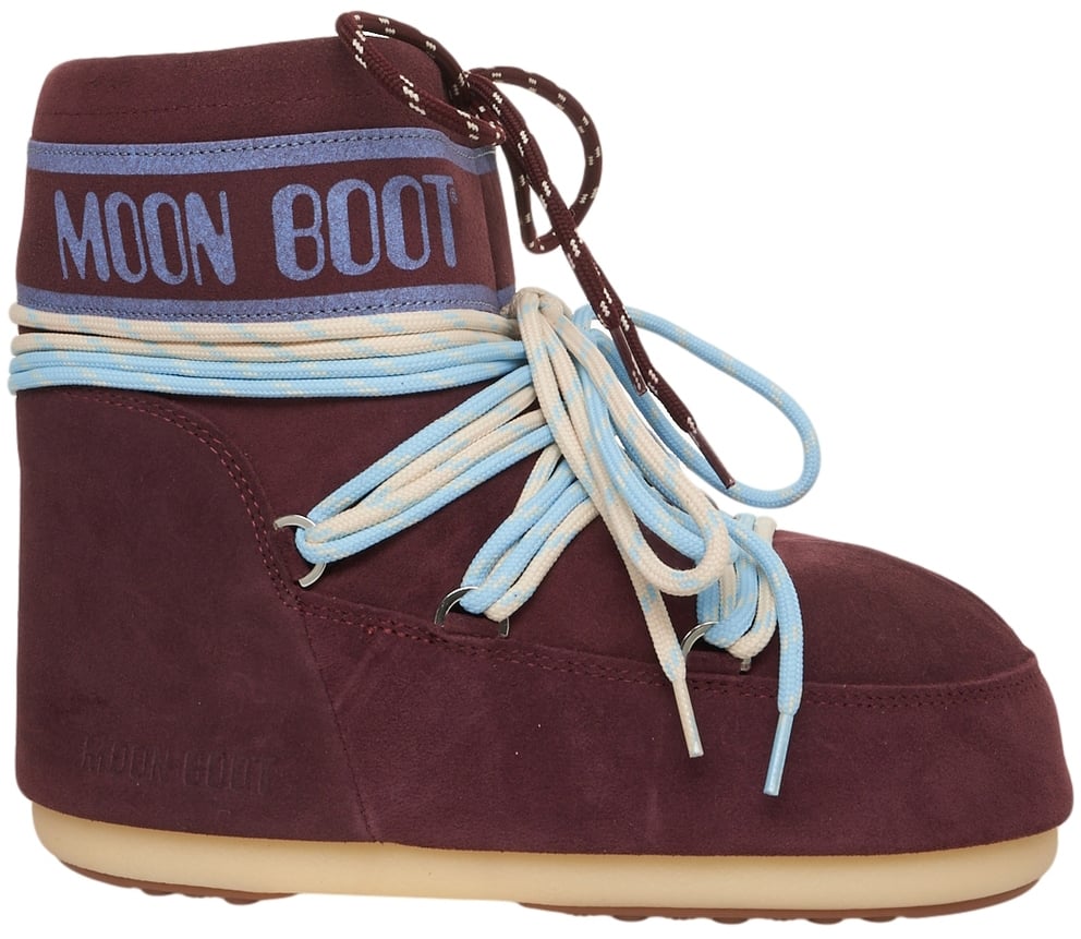 Moon Boot Stivali 'Icon Low Suede' Rood