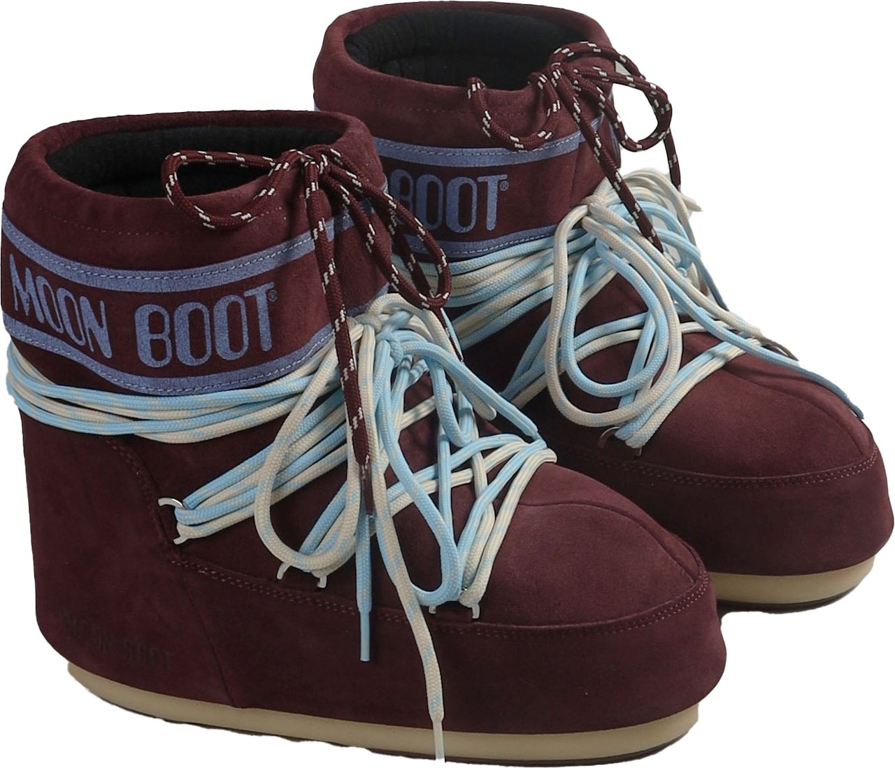 Moon Boot ICON LOW SUEDE LACES BOOTS Rood