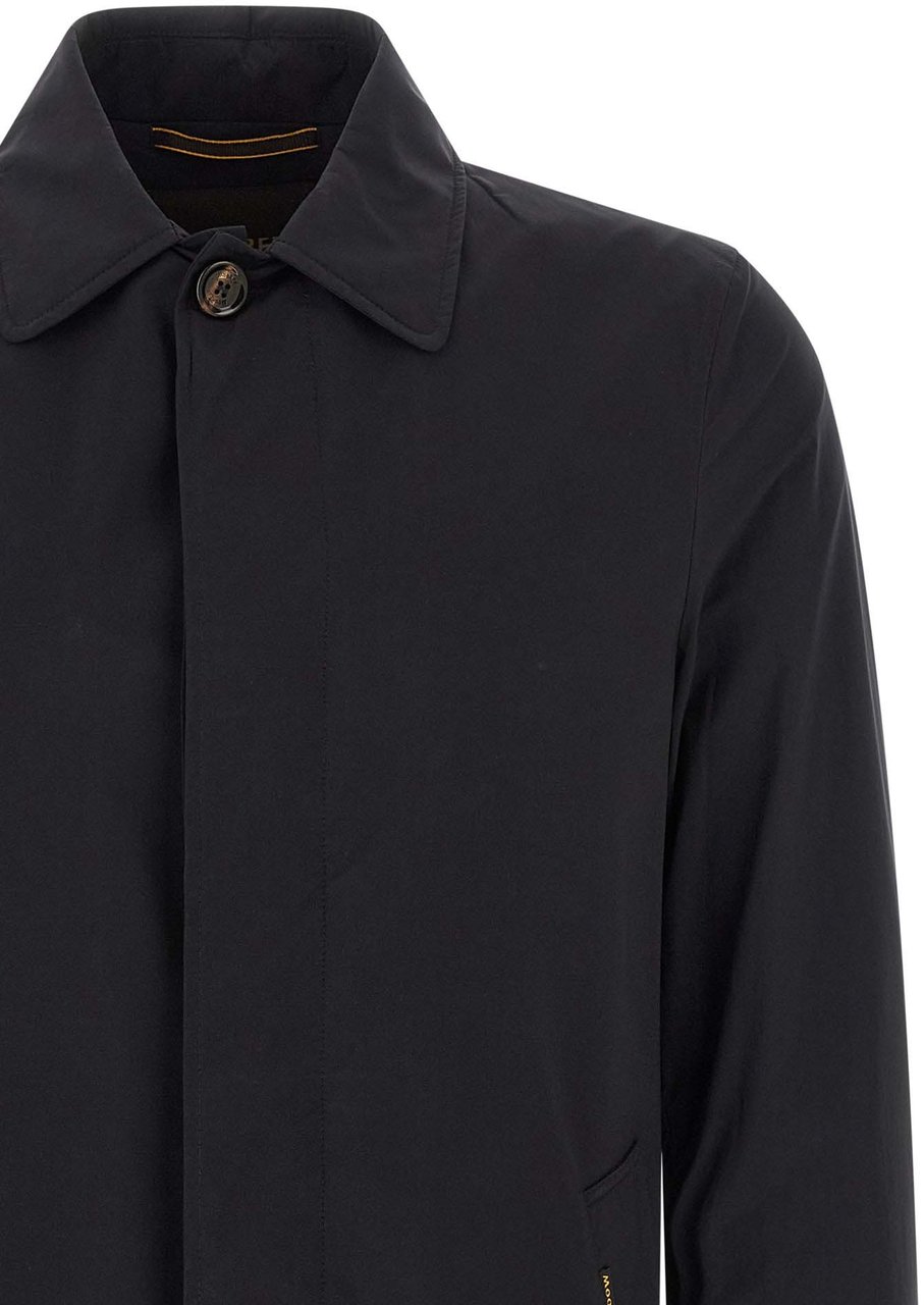 MooRER Blue Polyamide Coat Blauw