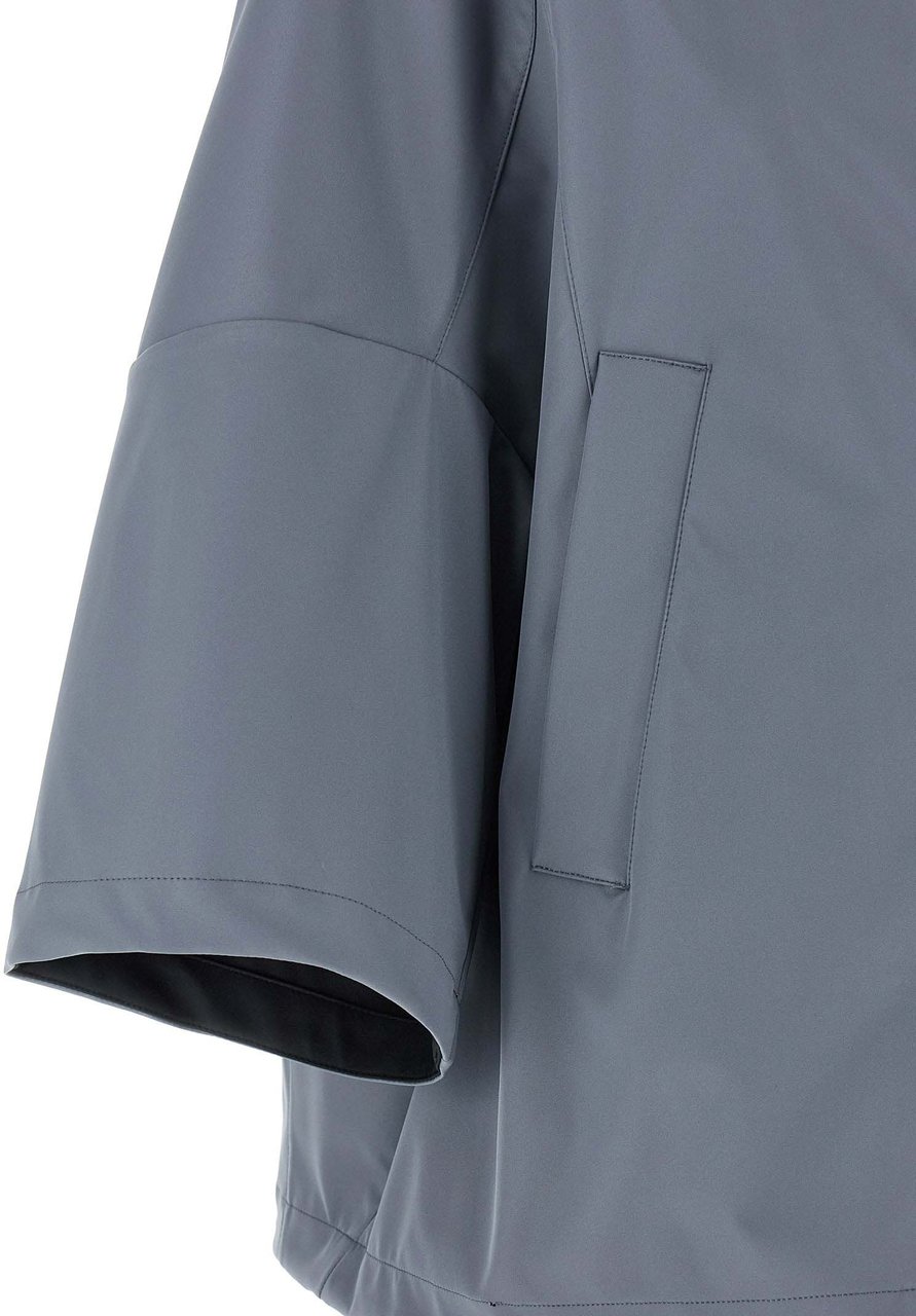 MooRER Blue Polyester Shell Jacket Blauw