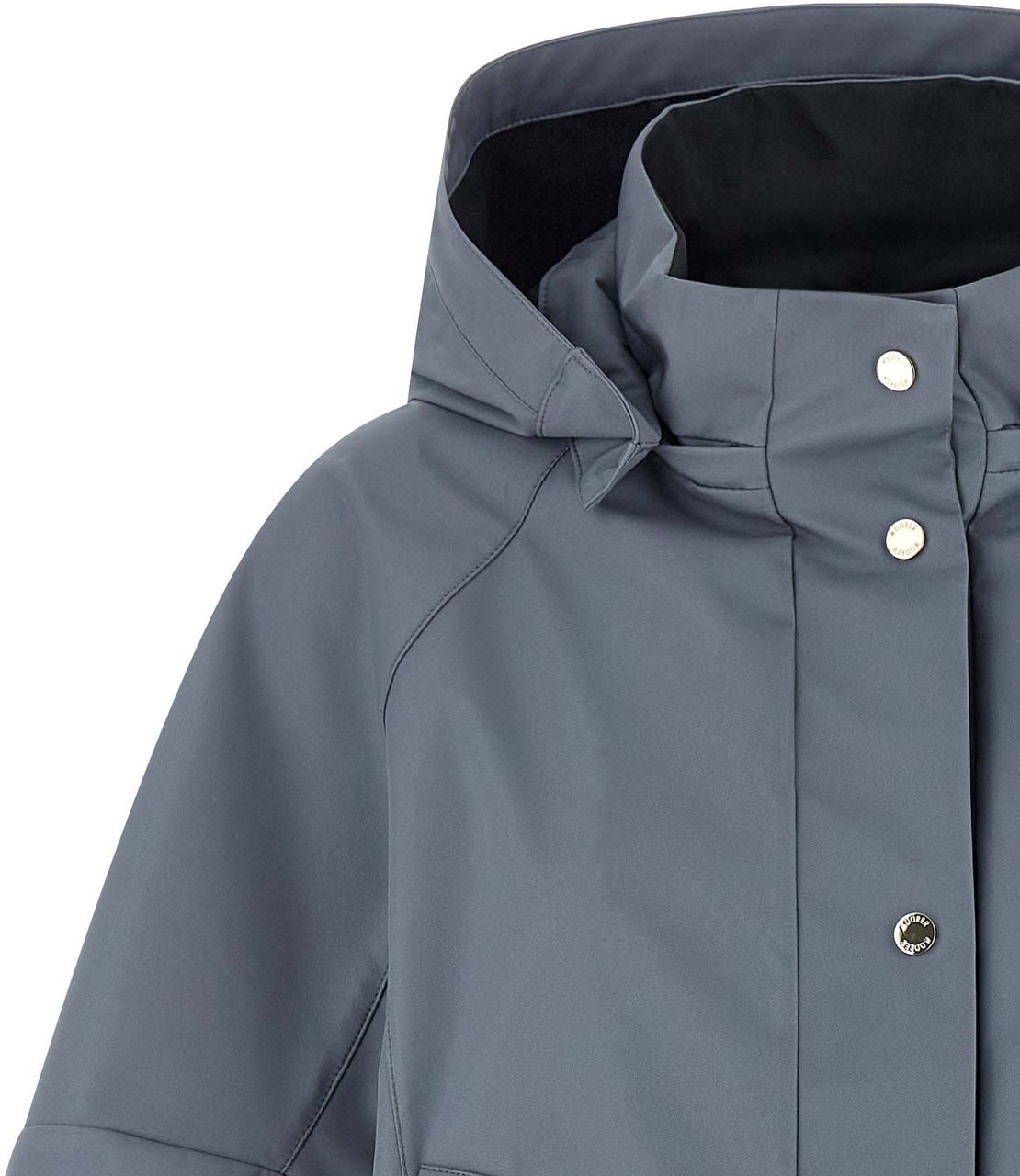 MooRER Blue Polyester Shell Jacket Blauw