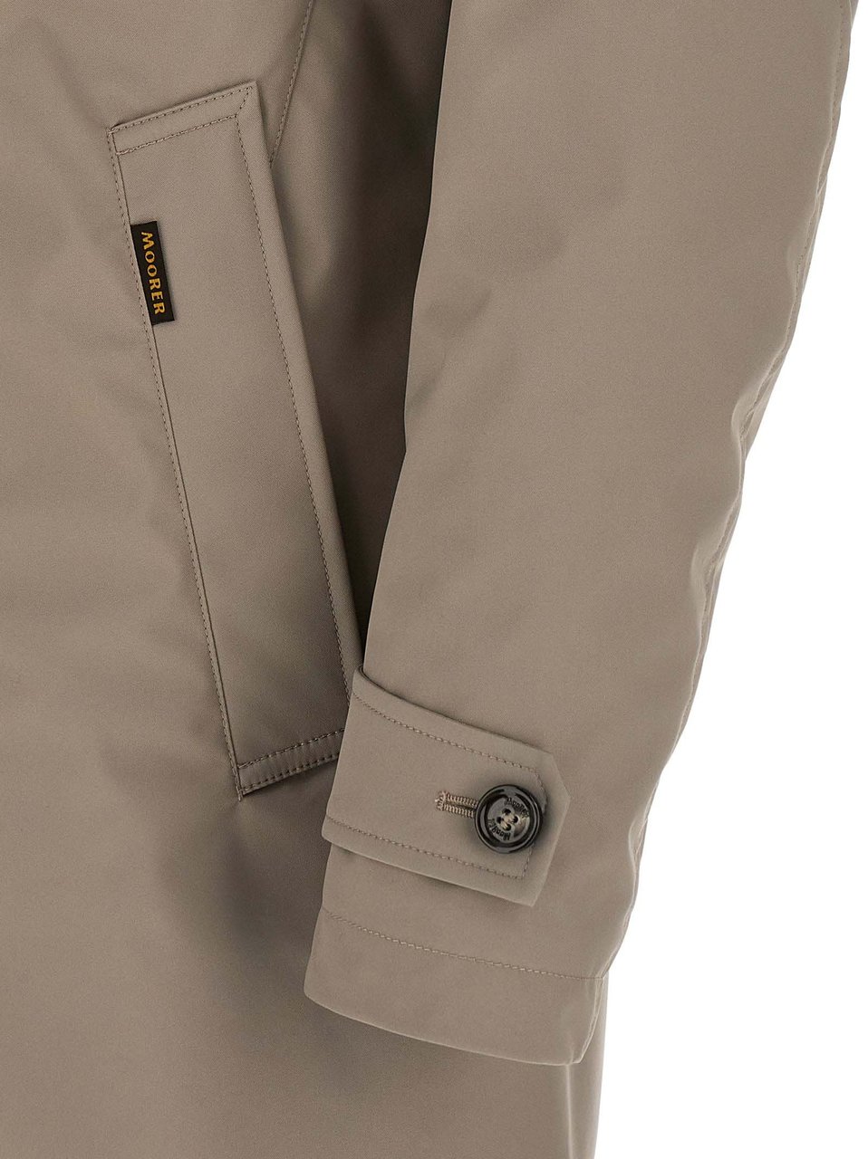 MooRER Gray Polyester Shell Jacket Grijs