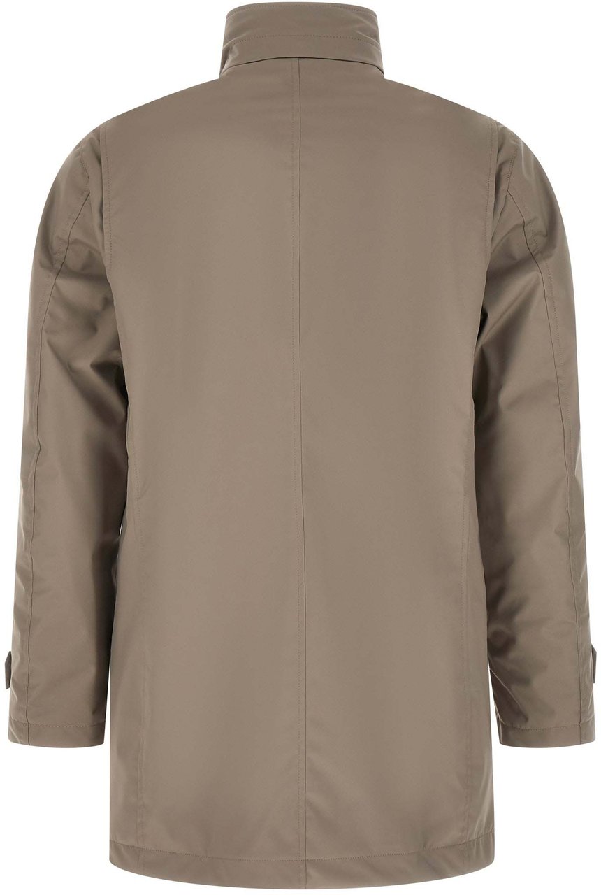 MooRER Gray Polyester Shell Jacket Grijs
