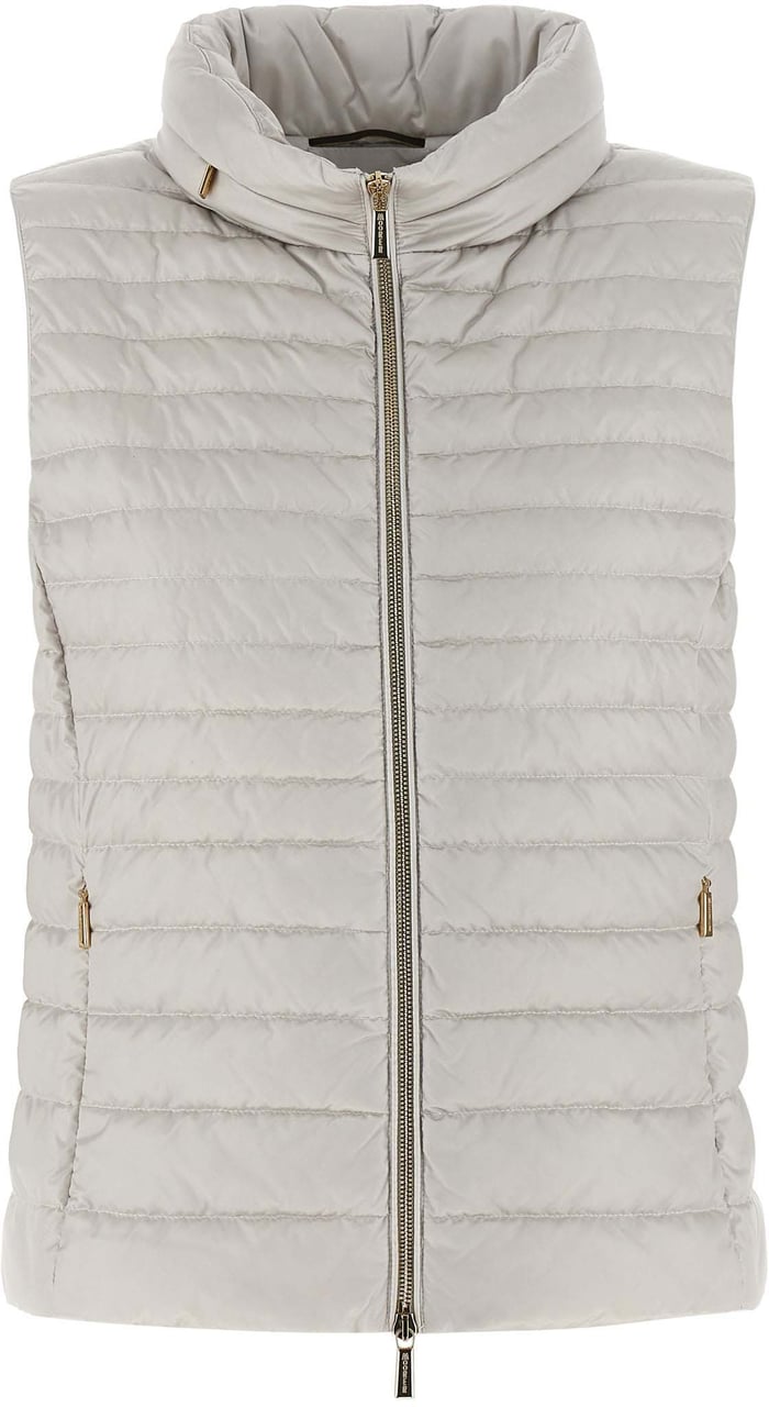MooRER Beige Polyester Sleeveless Jacket Beige