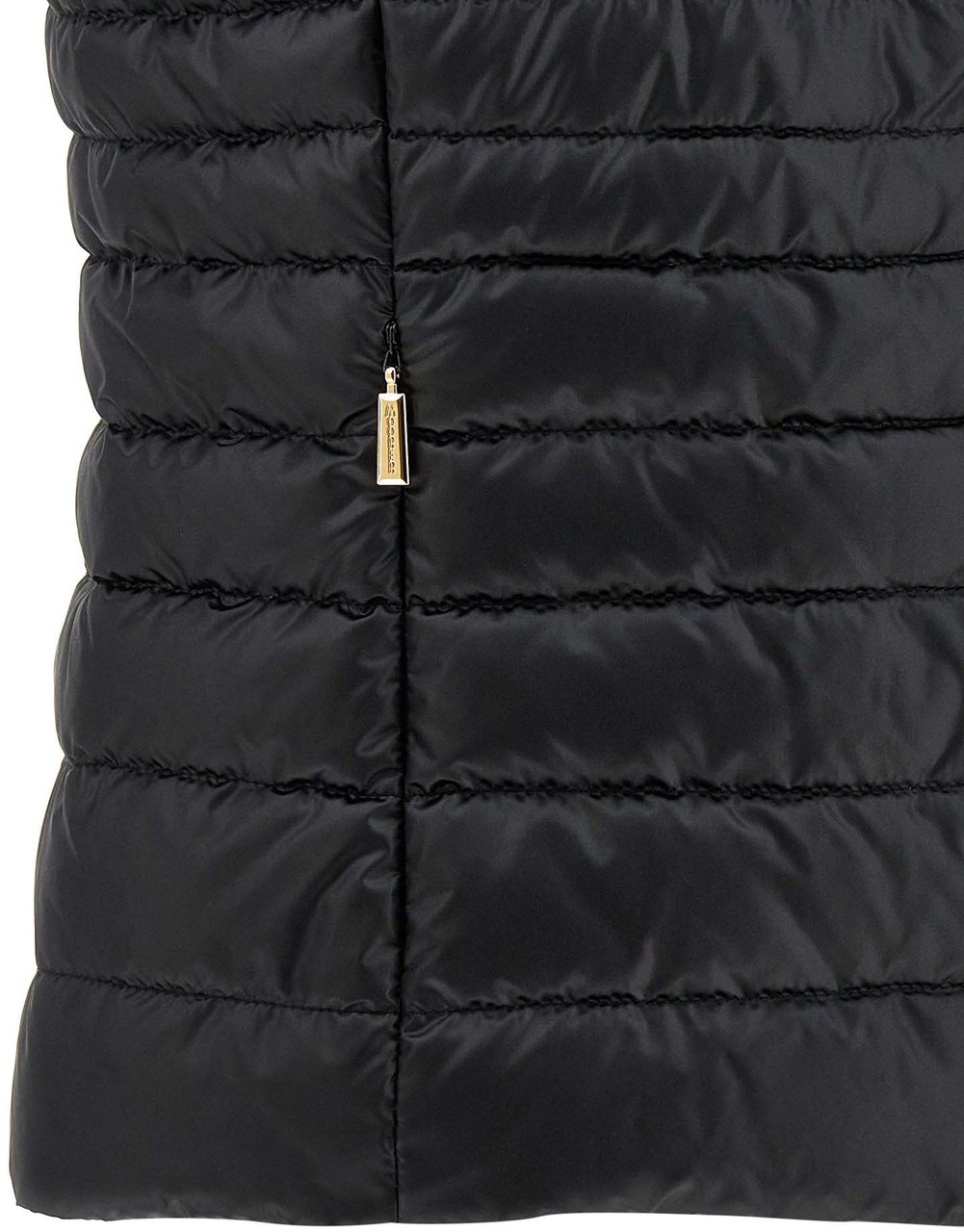 MooRER Black Polyester Sleeveless Jacket Zwart