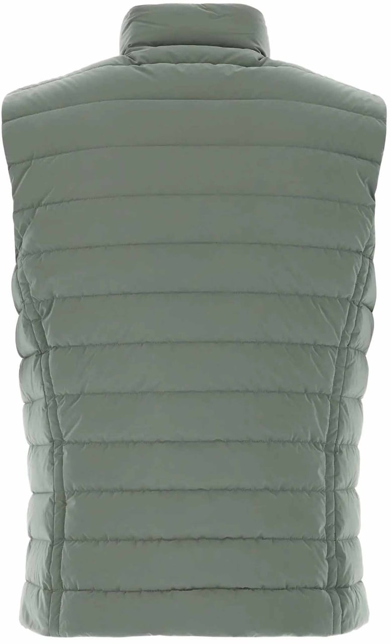 Moorer Sleeveless Padded Nylon Vest With High Collar Grijs