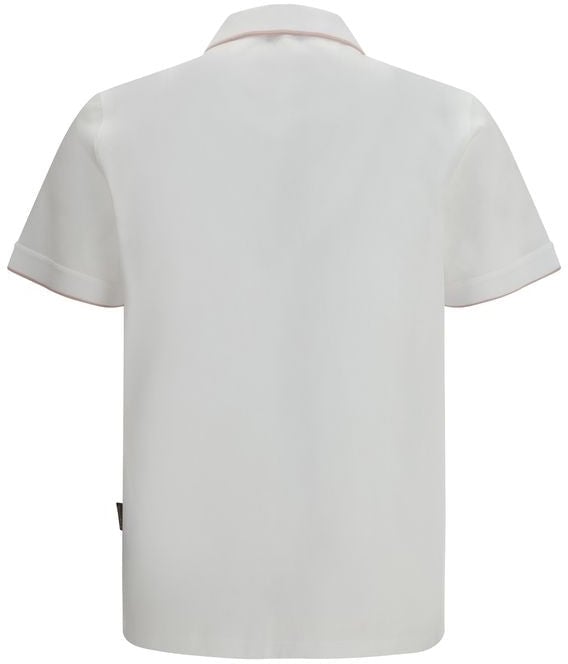 MooRER White Cotton Polo Shirt Wit