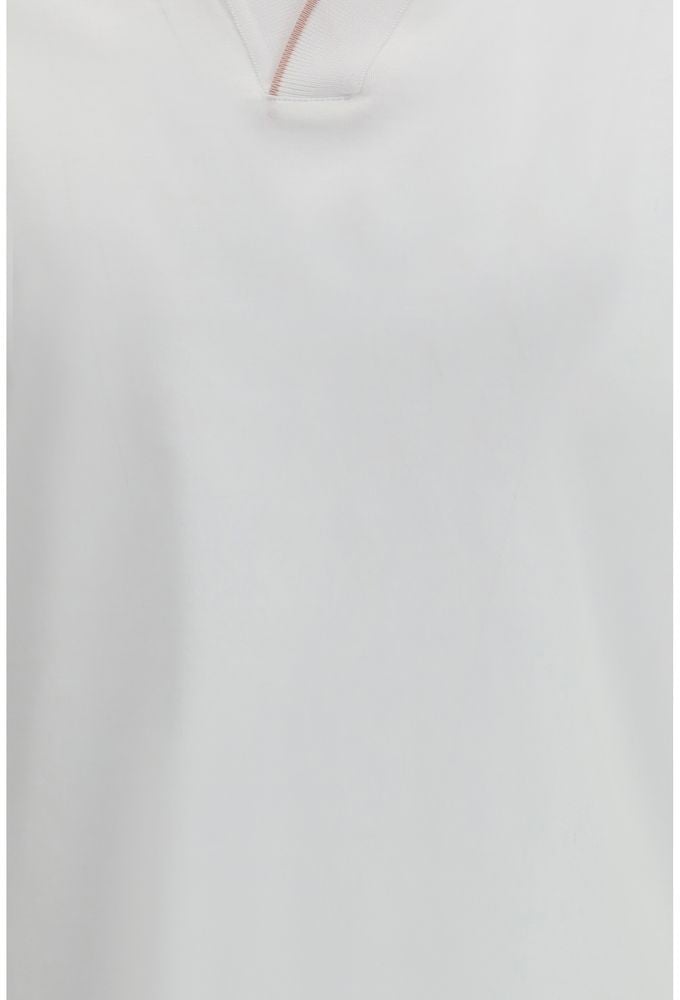 MooRER White Cotton Polo Shirt Wit