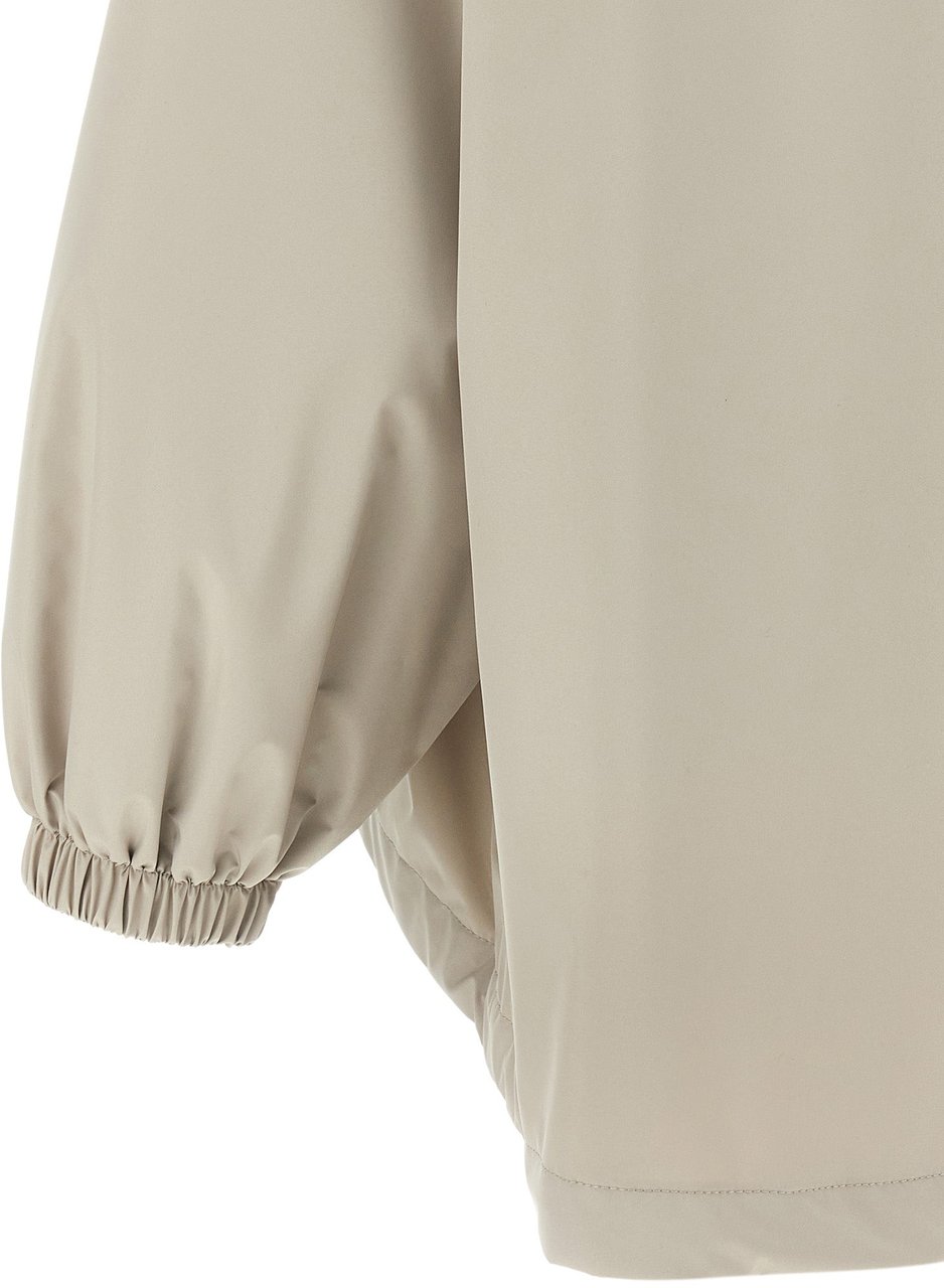 Moorer Lehua Stp High Collar Jacket Neutraal
