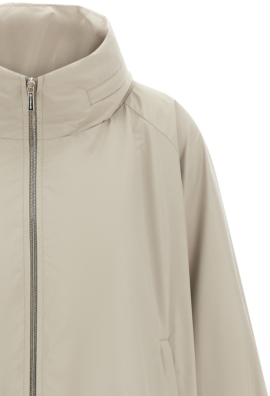 Moorer Lehua Stp High Collar Jacket Neutraal