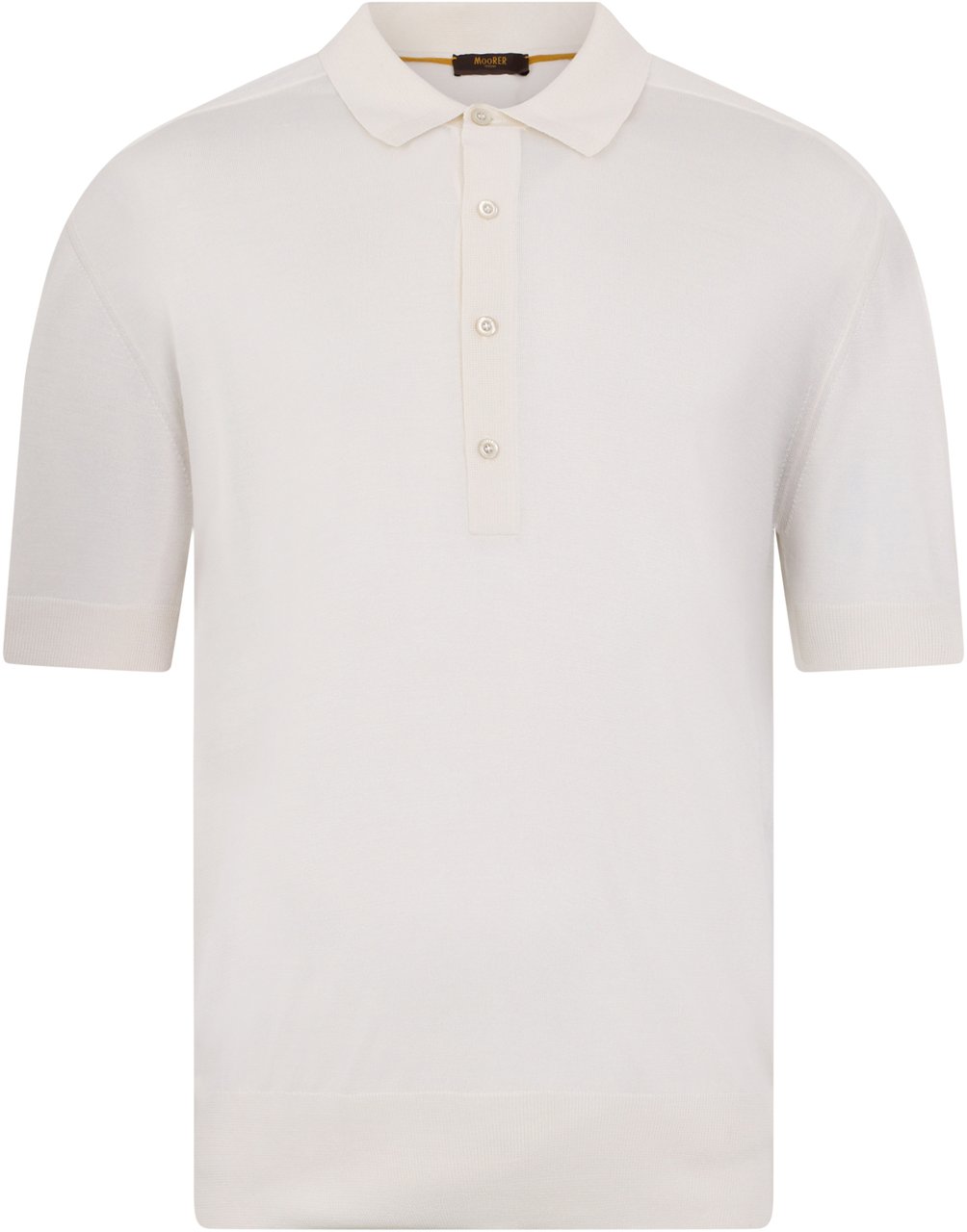 Moorer Elegant short-sleeved polo, soft and versatile. Wit