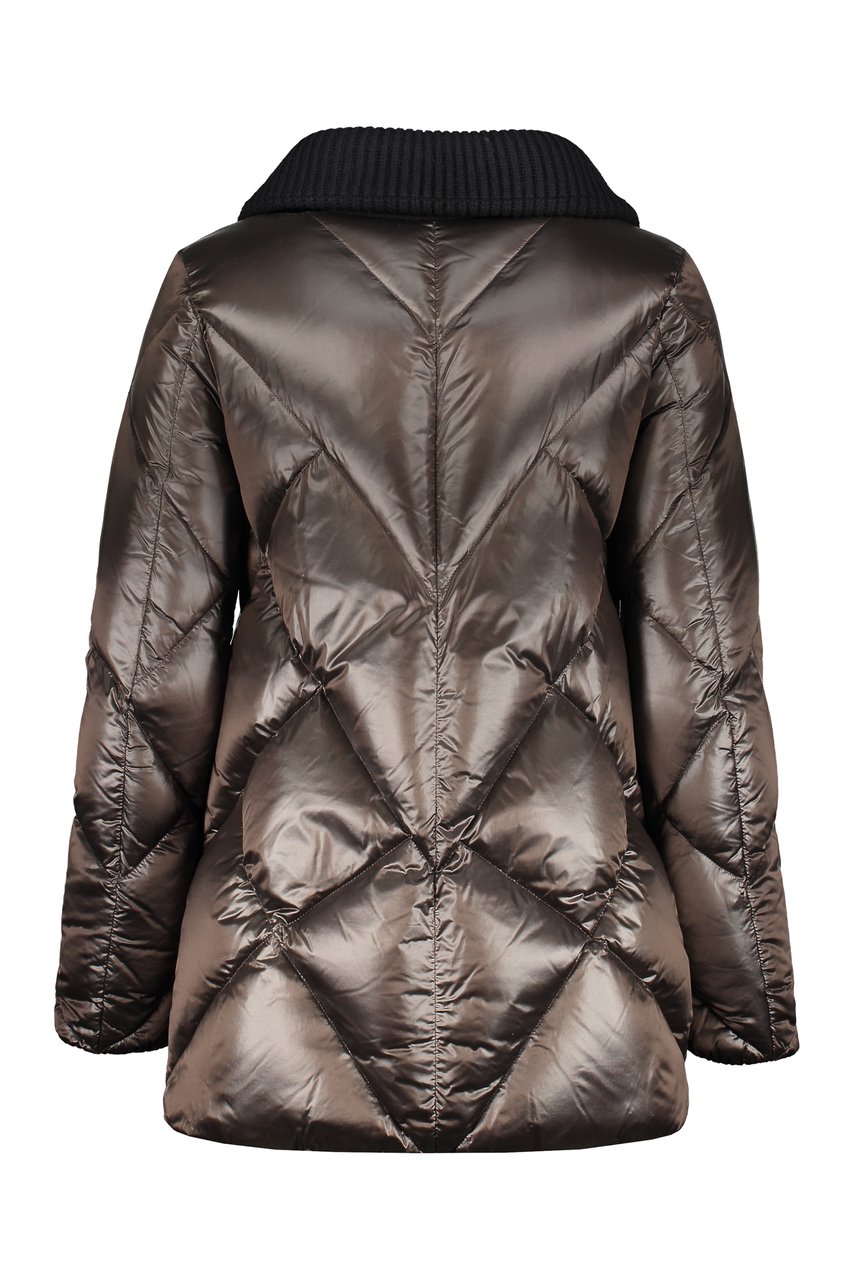 Moorer Knitted collar down jacket Rood