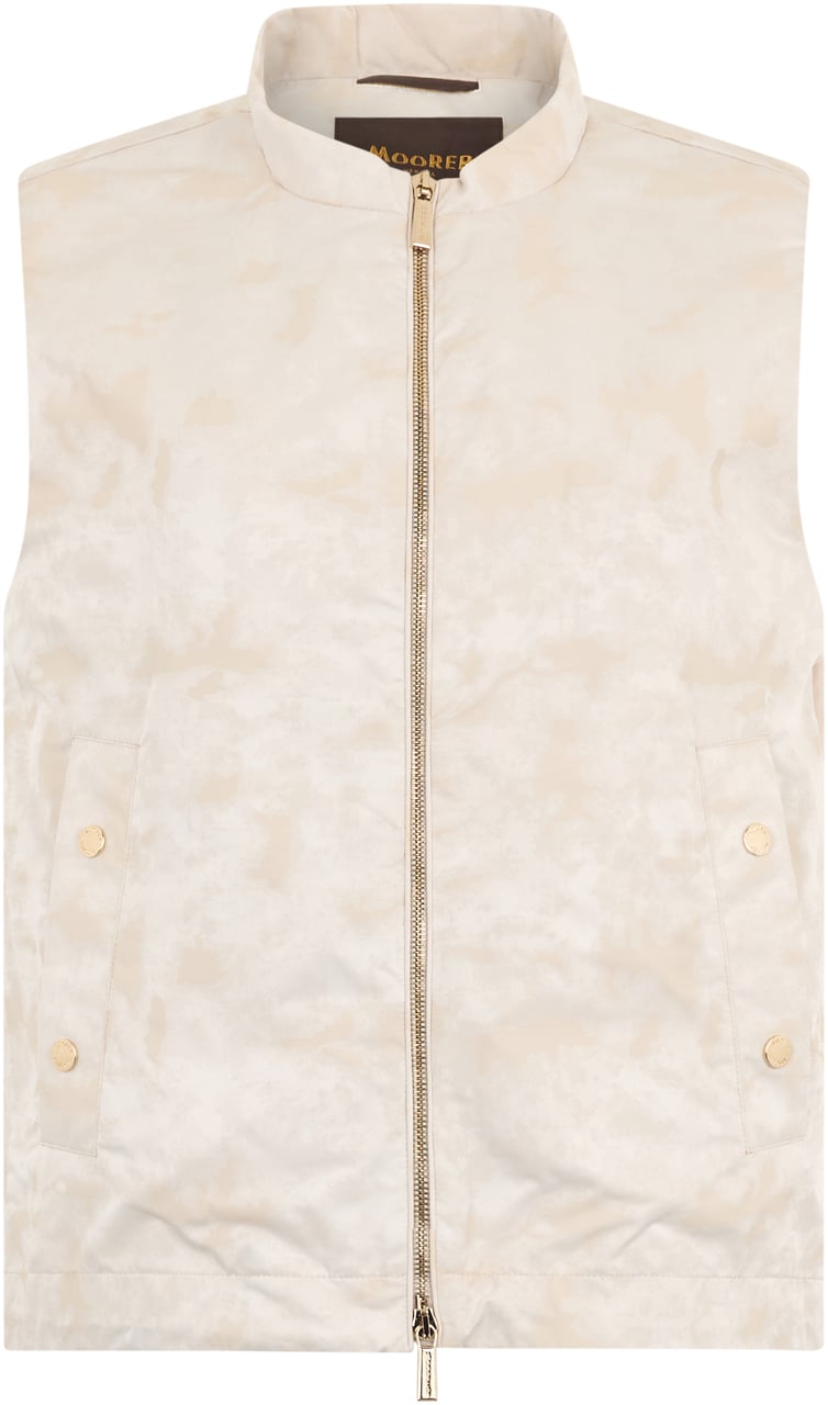 Moorer Versatile minimalist vest with zip closure. Neutraal