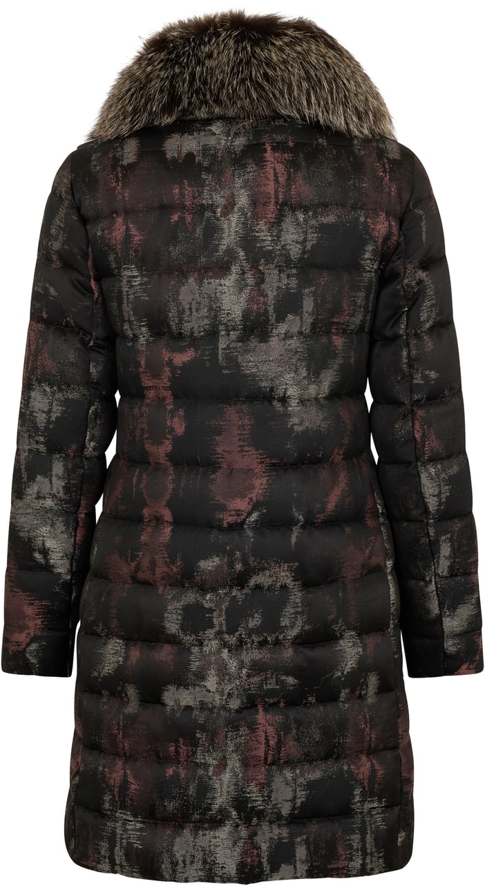 Moorer Coat with fur in elegant design Zwart