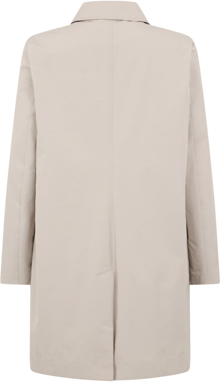 Moorer Knee-length beige coat, versatile and minimal. Neutraal