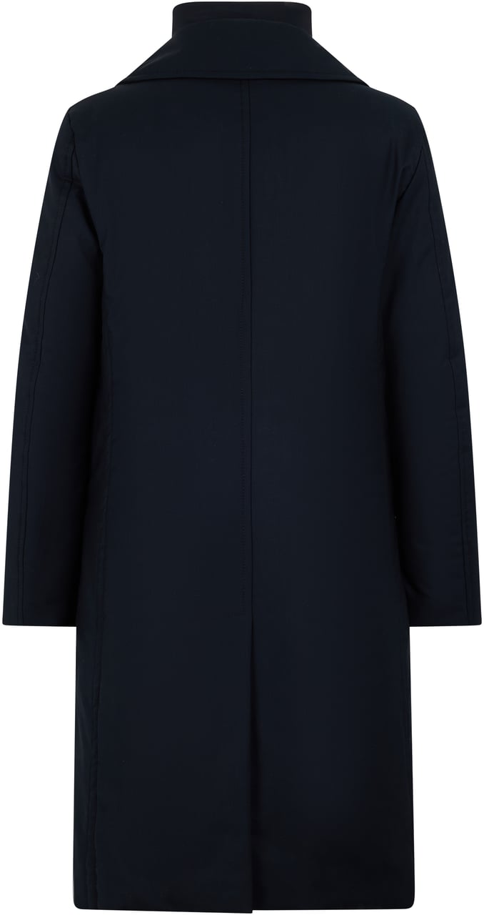 Moorer Elegant dark blue coat with unique design Blauw