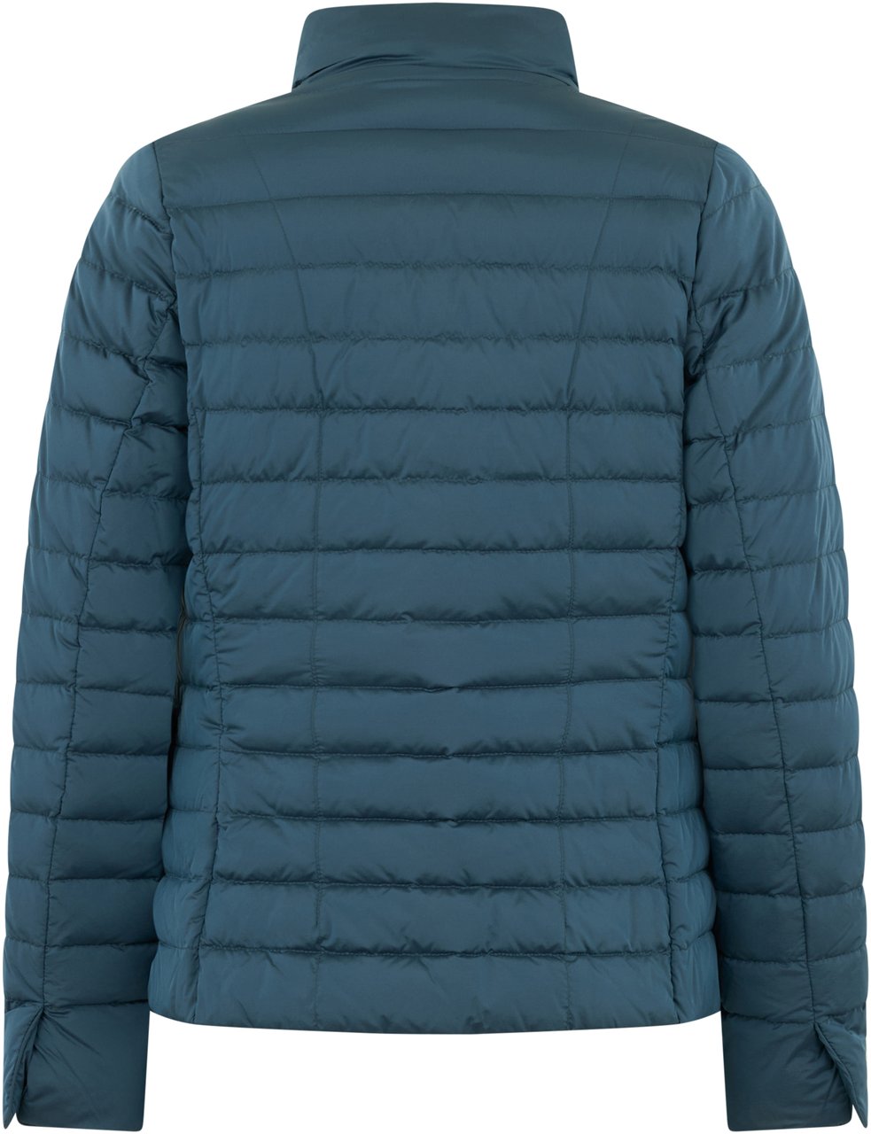 Moorer Blue padded jacket with elegant pockets. Blauw