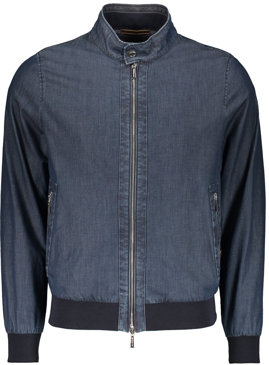 Moorer Bomber jacket in technical fabric Blauw