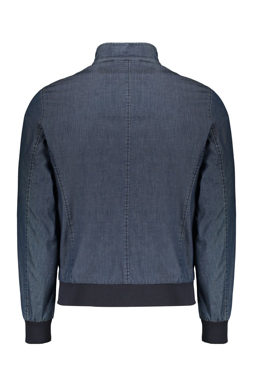 Moorer Bomber jacket in technical fabric Blauw