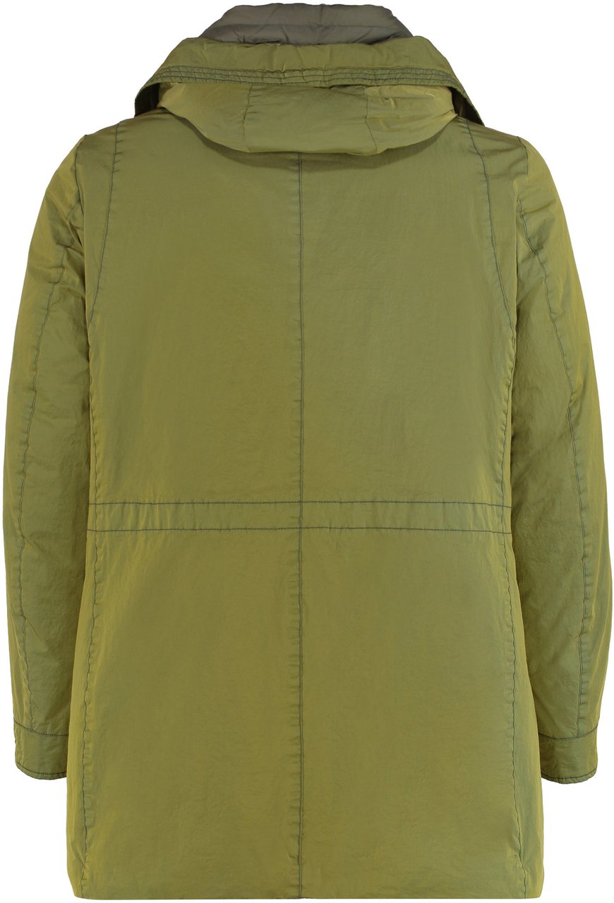 Moorer Alibrando Hooded nylon jacket Geel