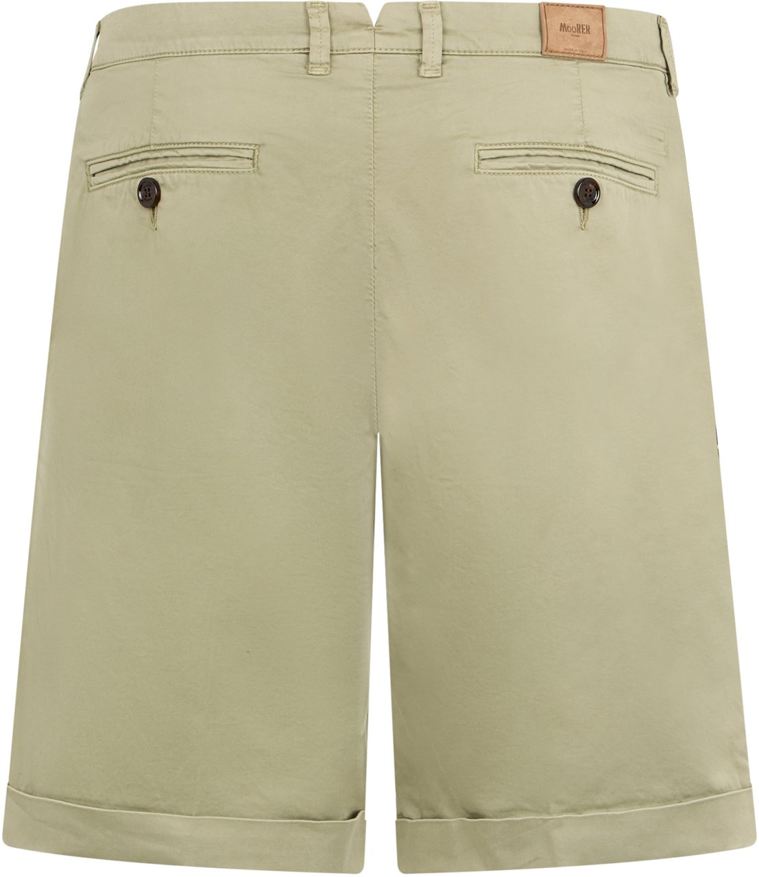 Moorer Short pants in sand color, minimal and versatile. Groen