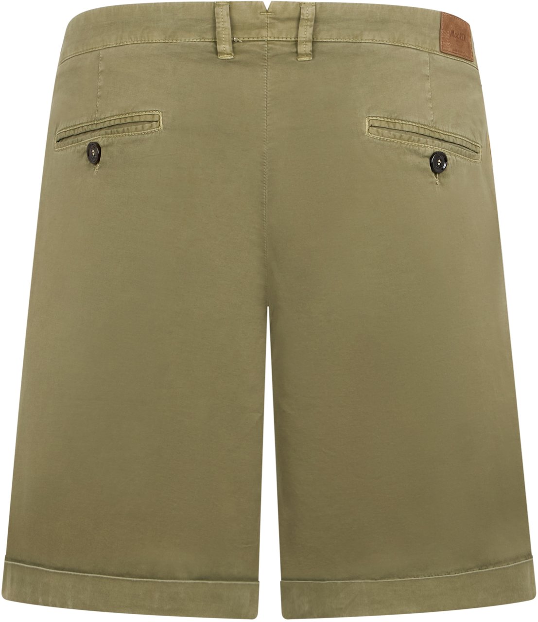 Moorer Khaki colored bermuda ideal for leisure time. Groen