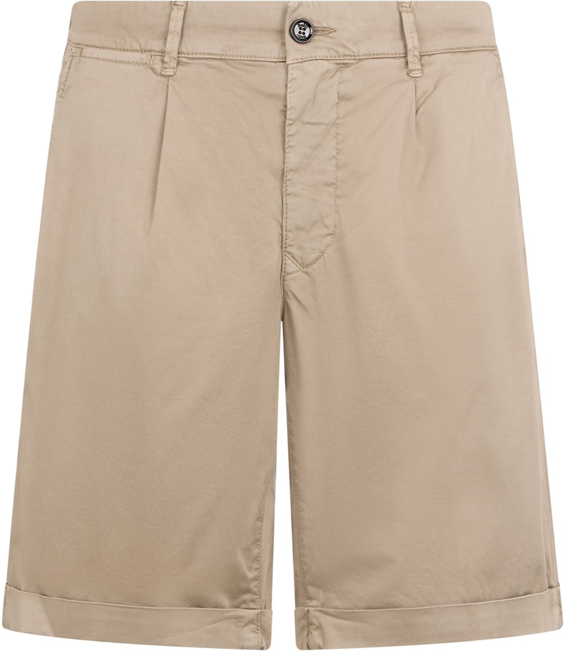 Moorer Light beige shorts with casual design. Beige