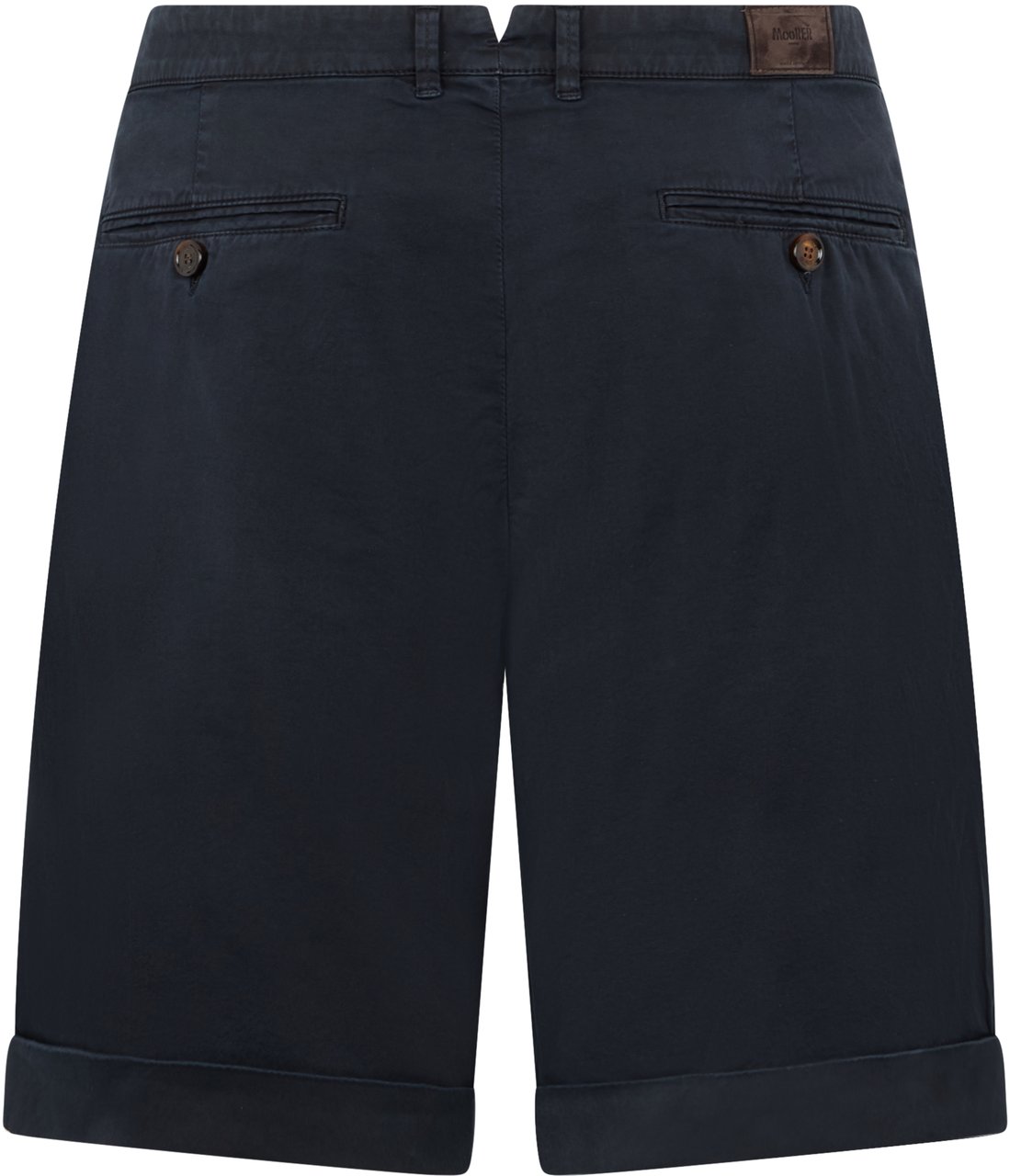 Moorer Dark blue comfortable shorts. Blauw