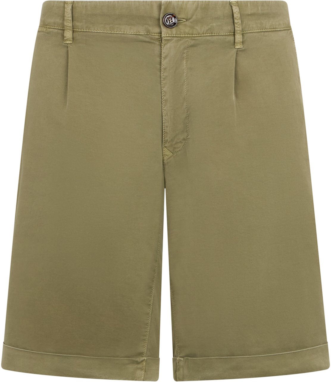 Moorer Khaki colored bermuda ideal for leisure time. Groen