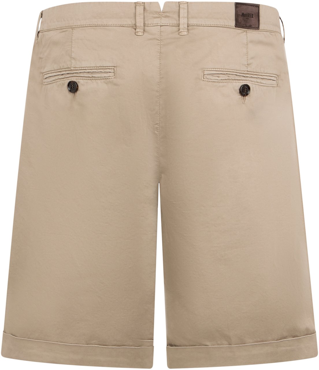 Moorer Light beige shorts with casual design. Beige
